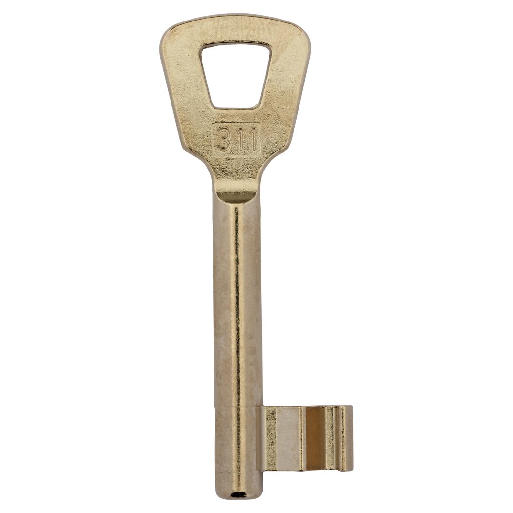 Goldener Kellerschlüssel mit eckigem Kopf