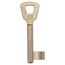 Metallschlüssel mit der Nummer 319 und eckigem Kopf