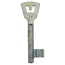 Ein Kellerschlüssel mit der Nummer 14.