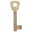 Messingschlüssel mit der Nummer 6 und eckigem Kopf