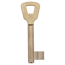 Messingschlüssel mit der Nummer 7 und eckigem Kopf