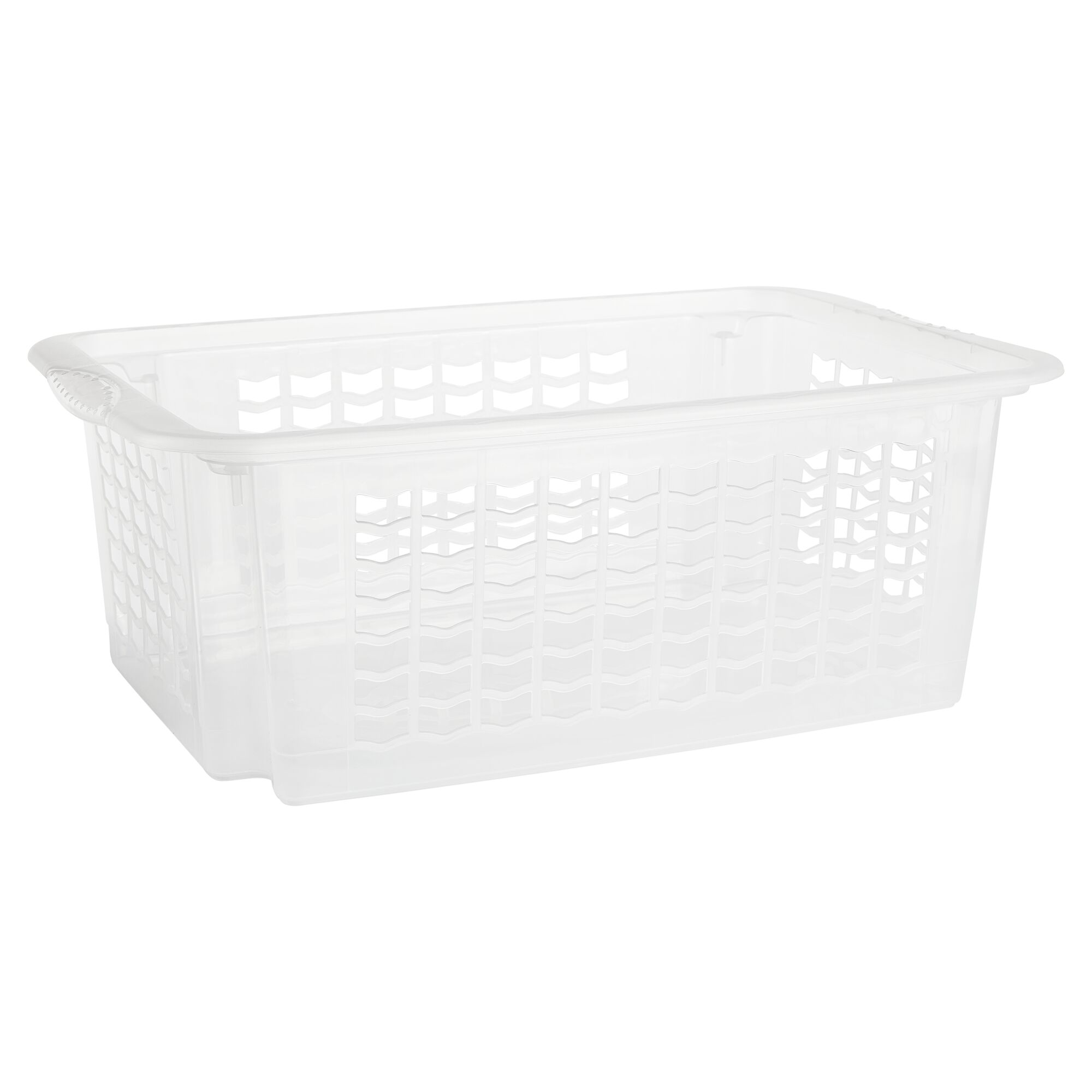 Leerer transparenter Dreh-Stapelkorb