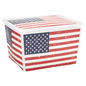 Kunststoffbox "C Box" American Flag Cube 40 x 34 x 25 cm