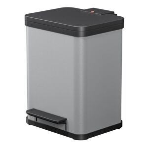 Tret-Abfalltrenner 'Öko Duo Plus M' 2 x 9 l hellgrau matt