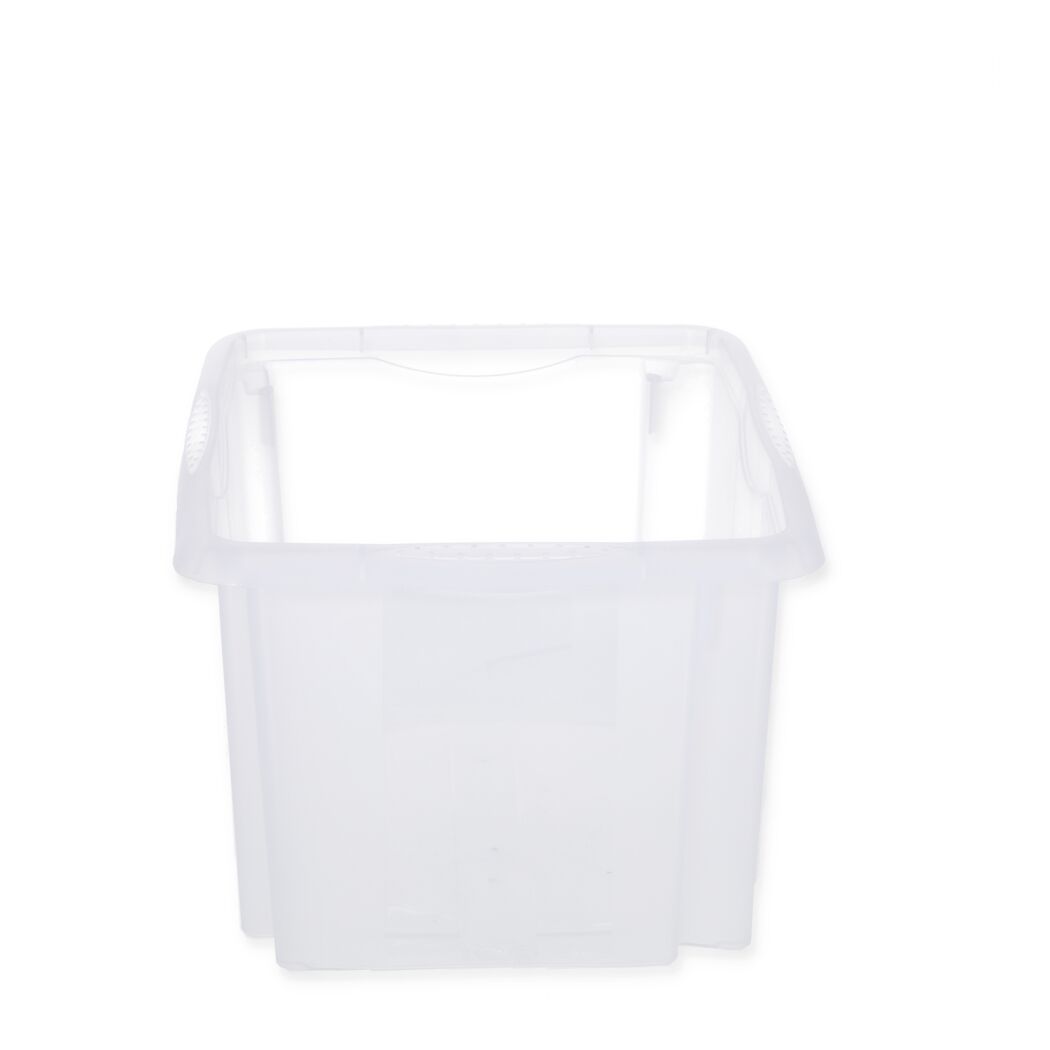 Leere transparente Aufbewahrungsbox