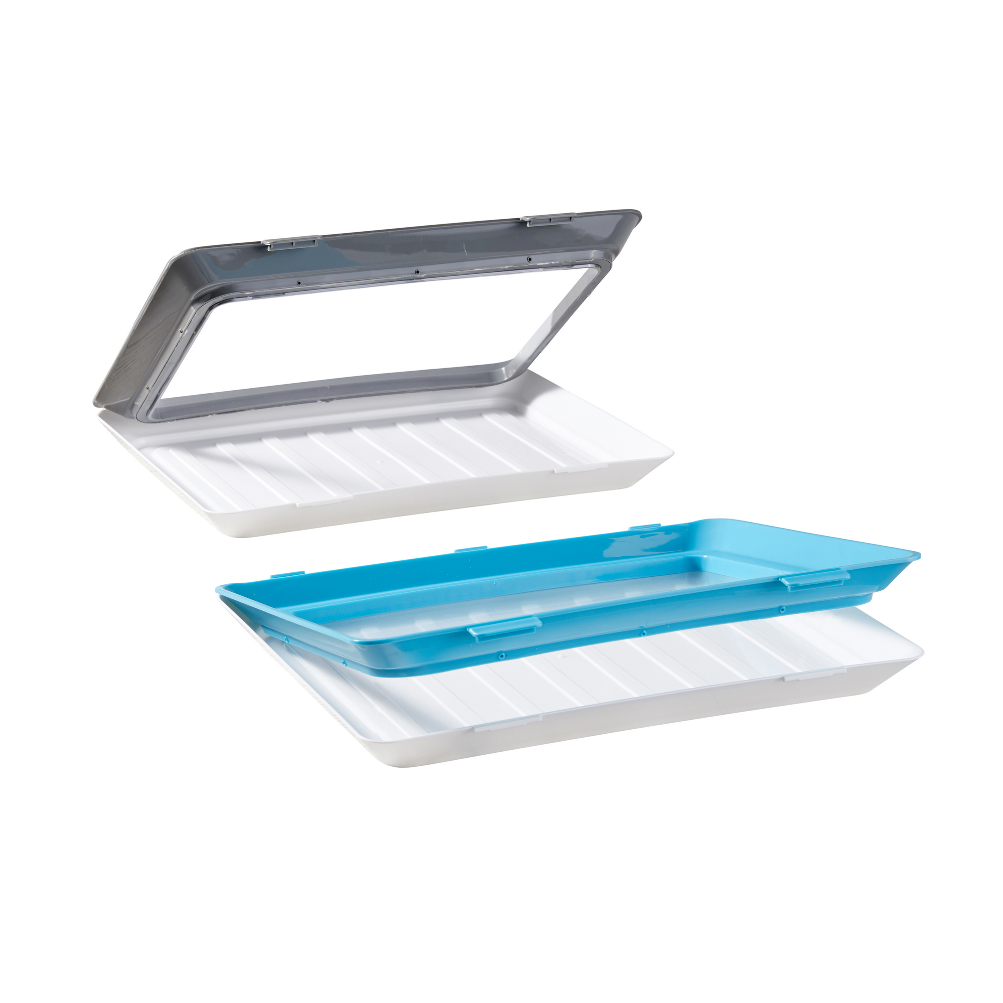 Frischhalteboxen-Set 'Fresh & Clik'  235 x 315 x 50 mm, blau/grau, 2-teilig + product picture