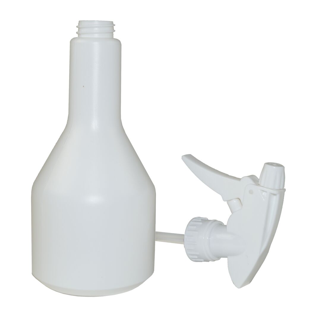 Weiße Sprühflasche mit Sprühkopf
