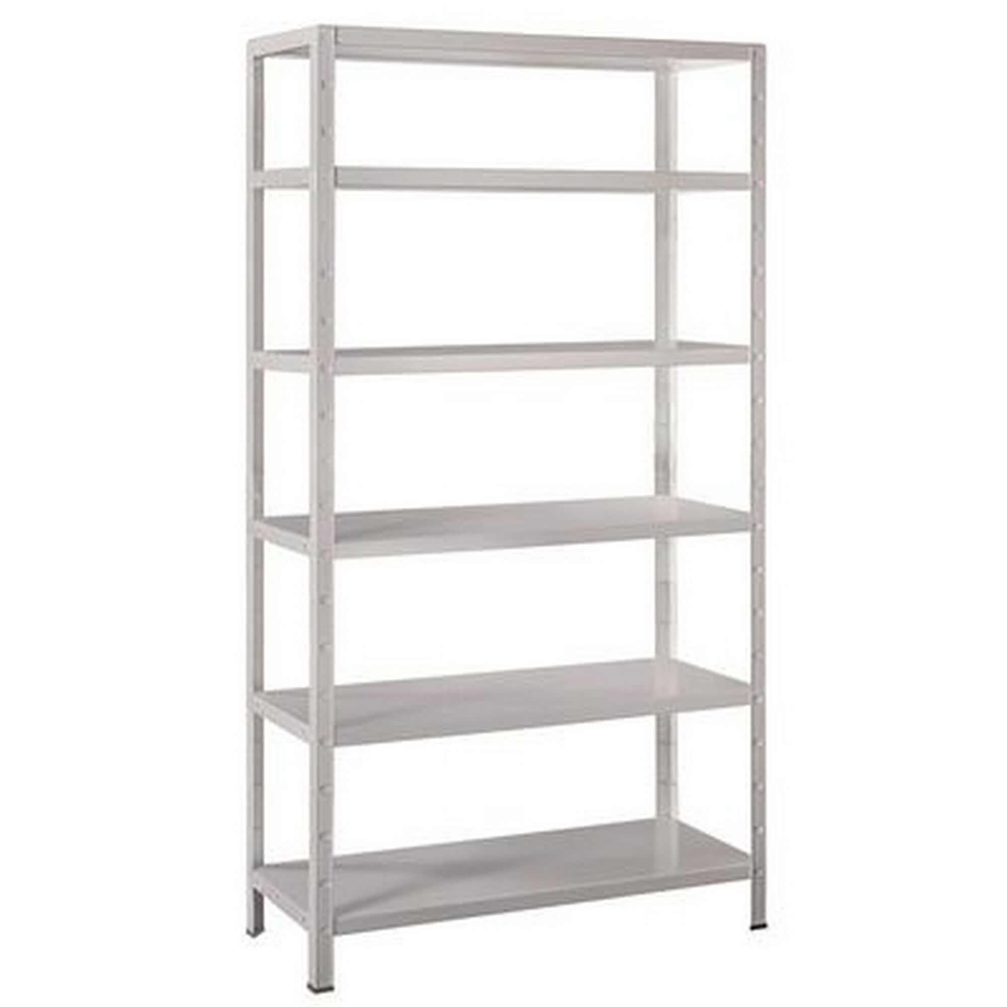 Metall Stecksystem-Regal mit sechs Böden