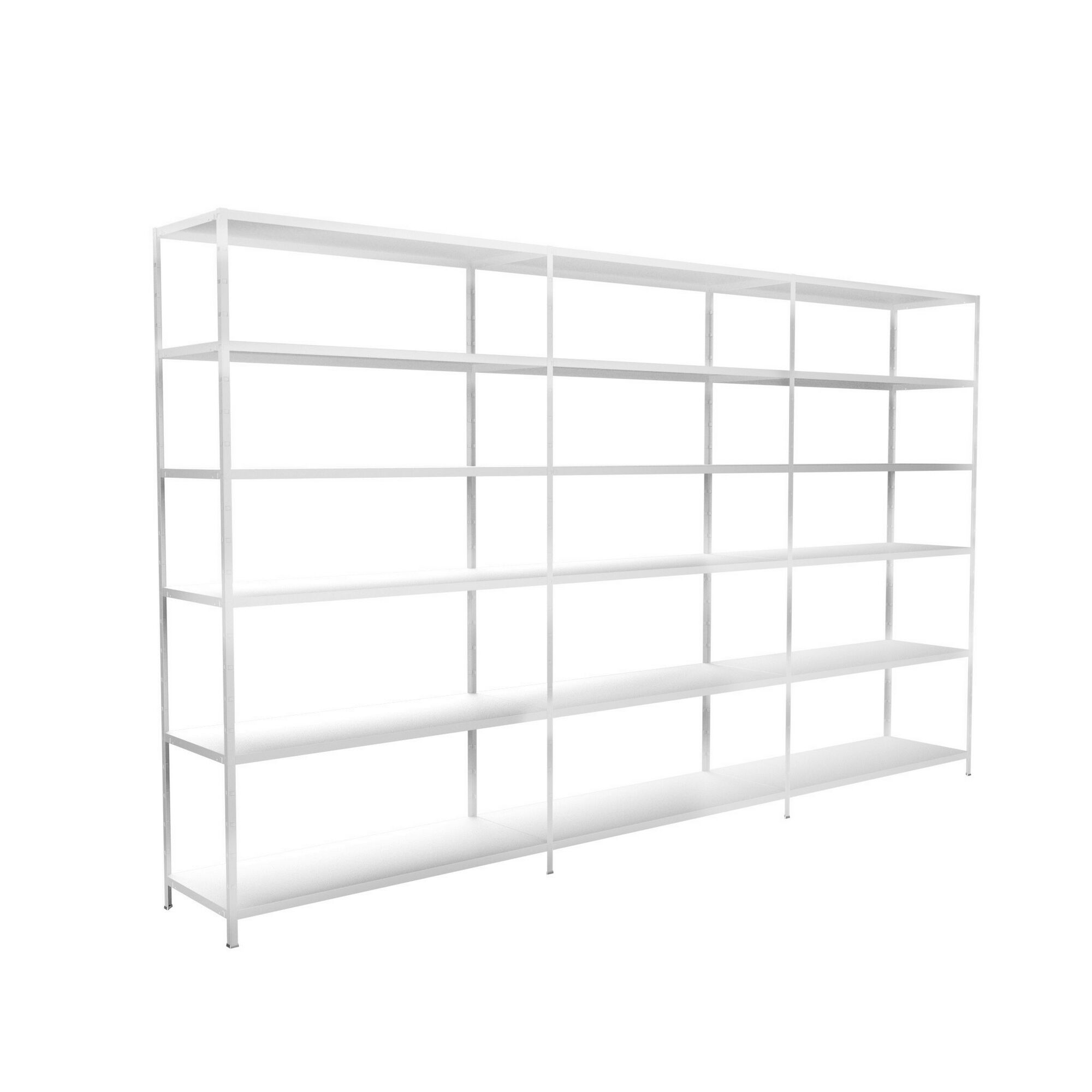 Leeres weißes Steckregal