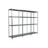 Leeres Steckregal aus Metall