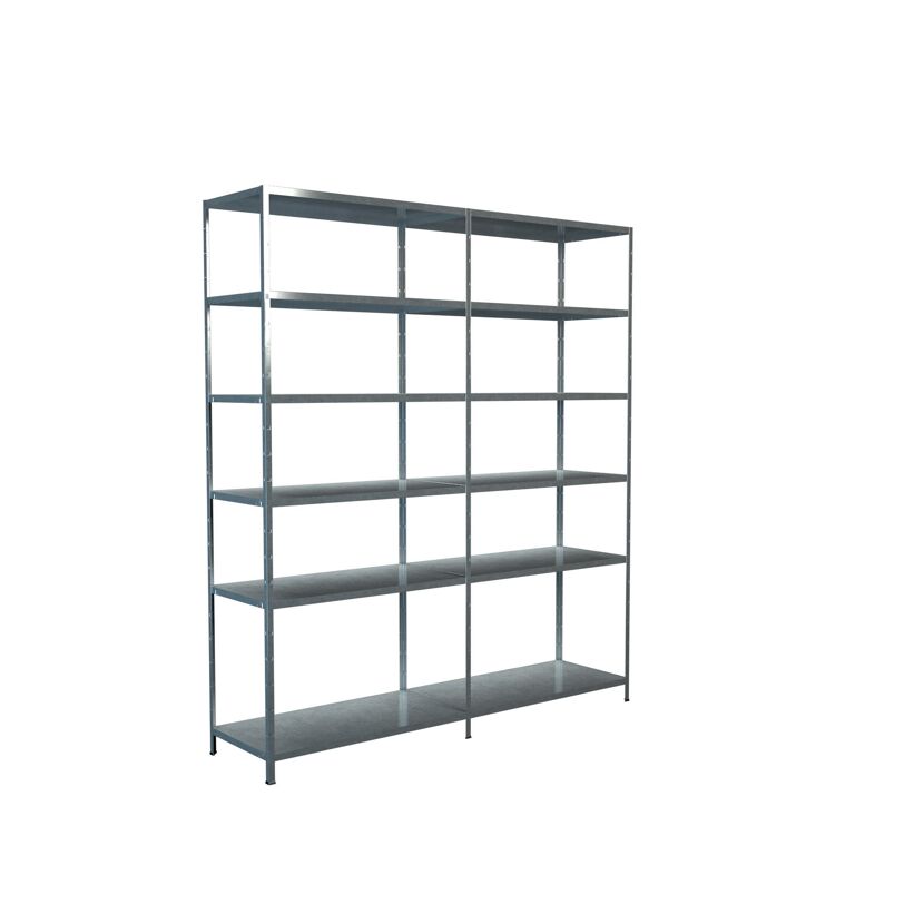 Leeres Steckregal aus Metall