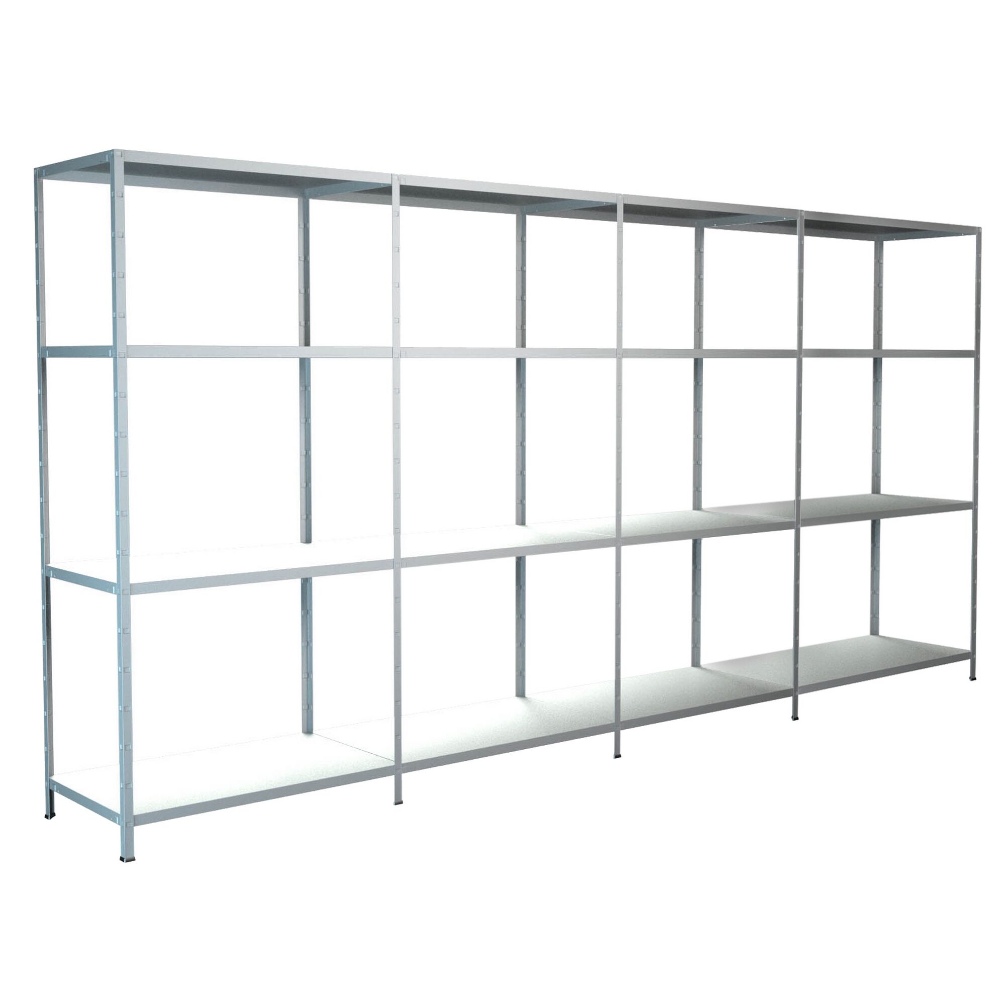 Leeres Steckregal mit fünf Böden.