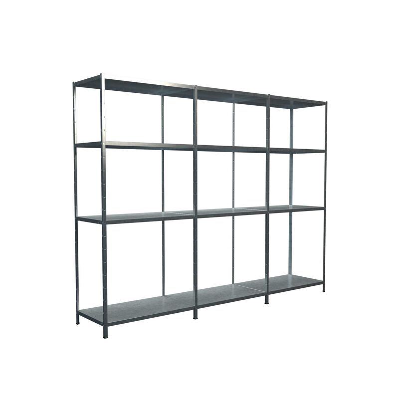 Leeres Steckregal aus Metall
