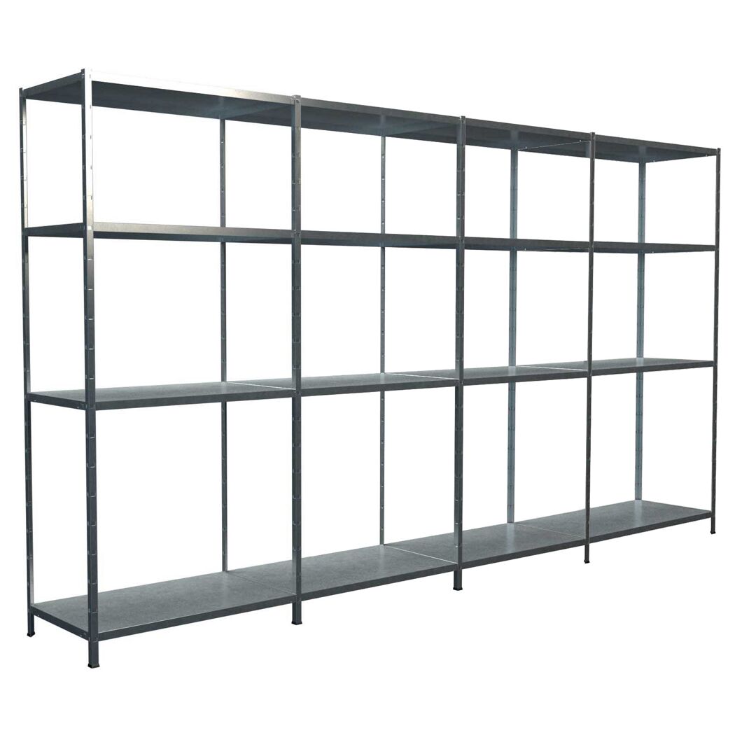 Leeres Steckregal aus Metall