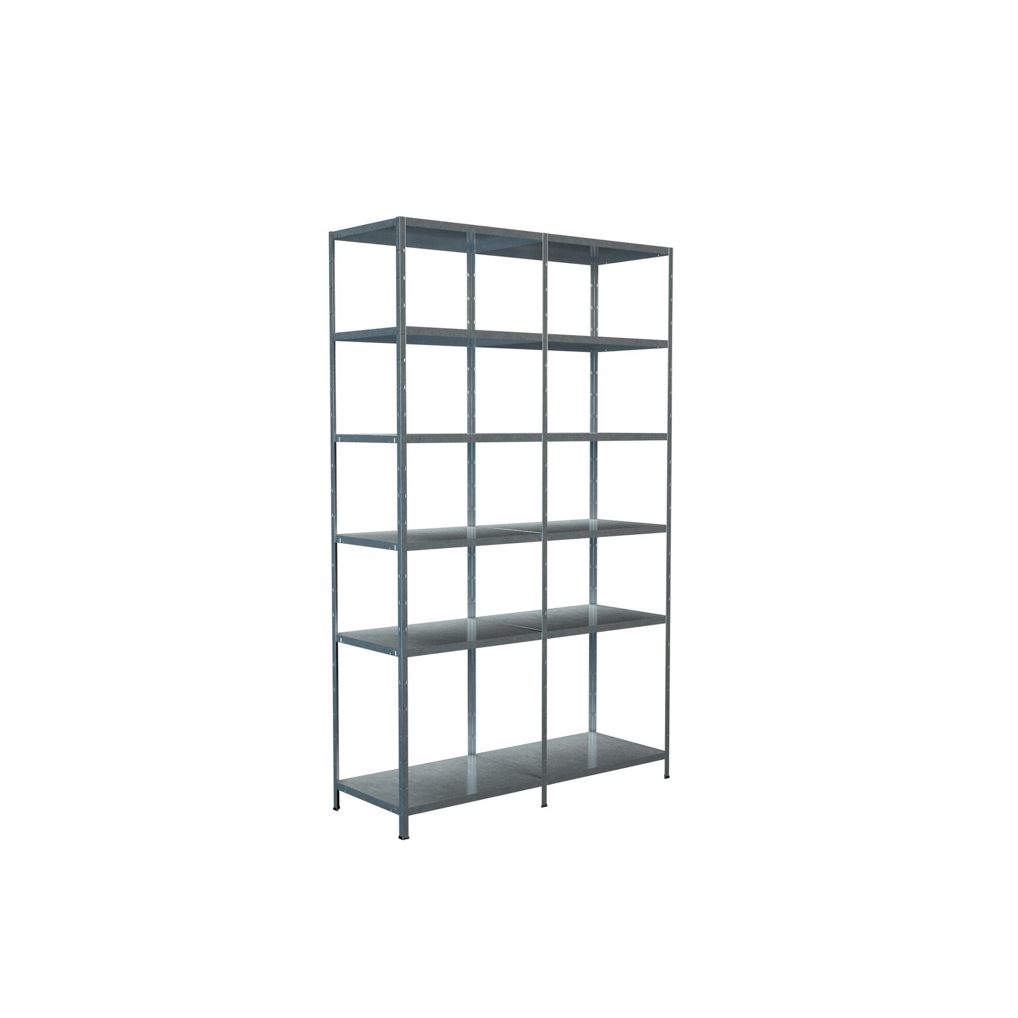 Metallregal mit sechs Böden