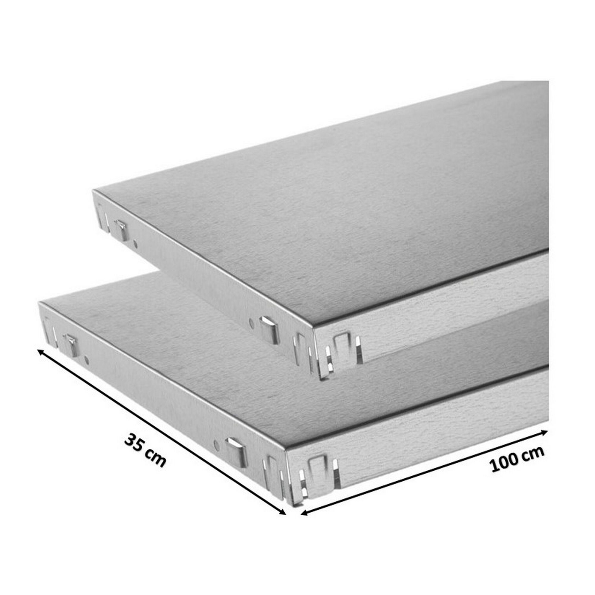 Zwei Metallböden mit den Maßen 100 x 35 cm