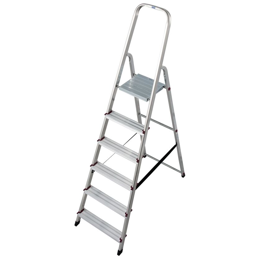 Alu-Leiter mit sechs Stufen