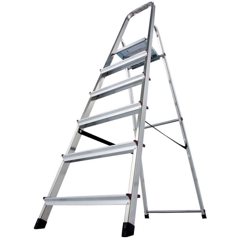 Aluleiter mit sechs Stufen