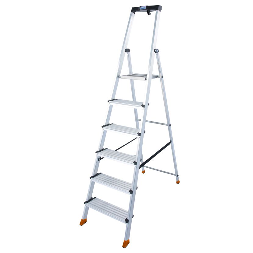 Alu-Leiter mit sechs Sprossen