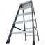 Alu-Leiter 2x5 Stufen eloxiert