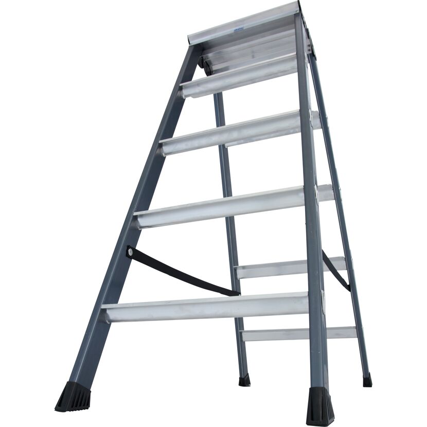 Alu-Leiter 2x5 Stufen eloxiert