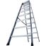 Alu-Leiter 2x8 Stufen eloxiert
