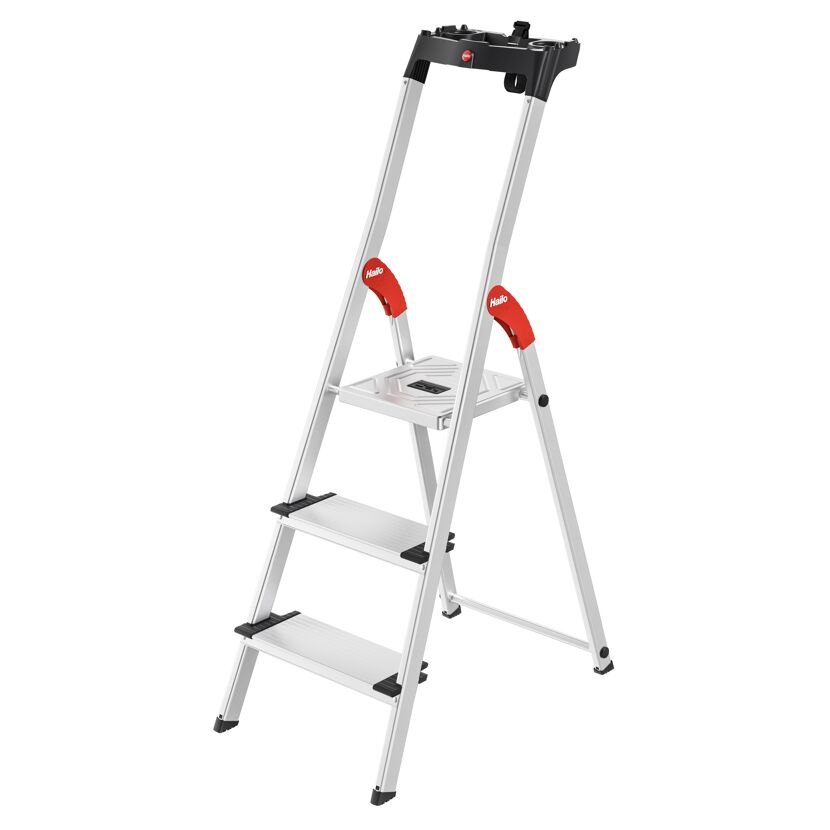 Stehleiter 'L80 ComfortLine' Aluminium 3 Stufen