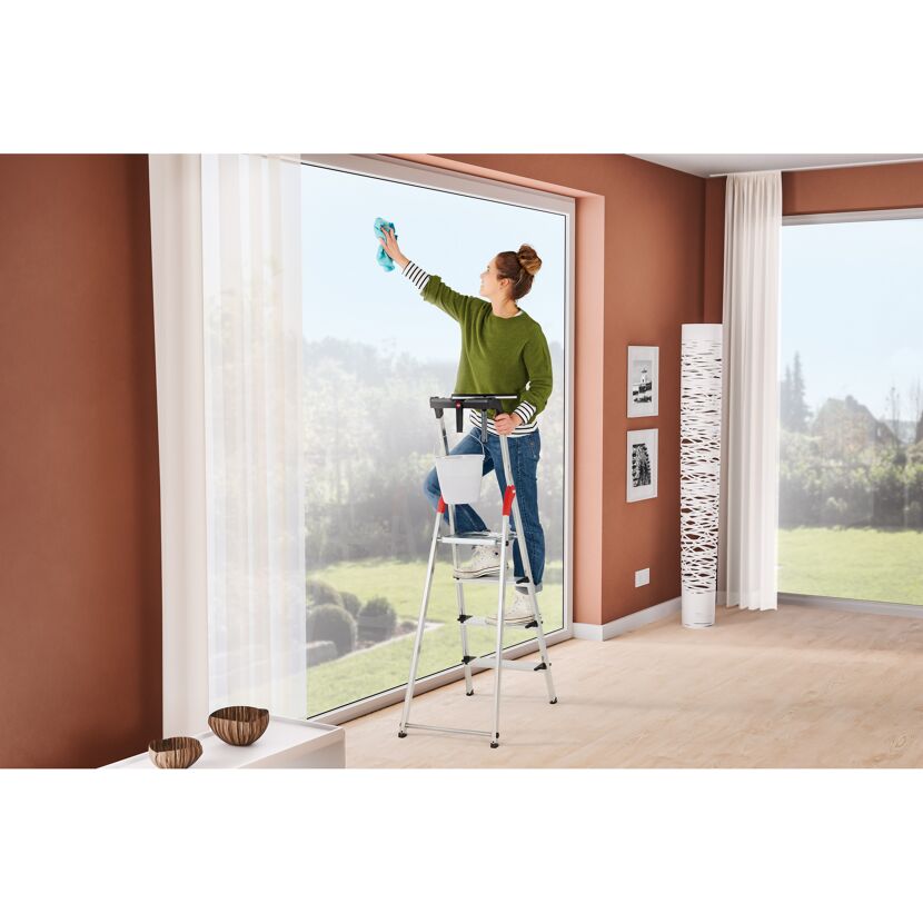 Stehleiter 'L80 ComfortLine' Aluminium 3 Stufen