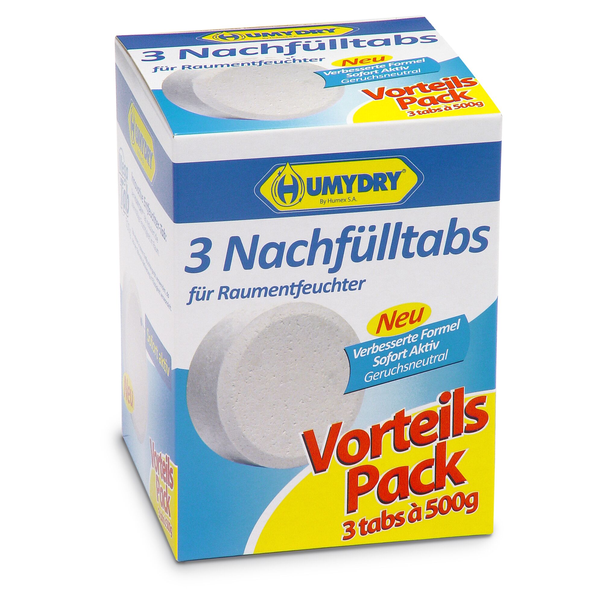 Humydry Raumentfeuchter Nachfülltabs Vorteilspack 3 x 500 g