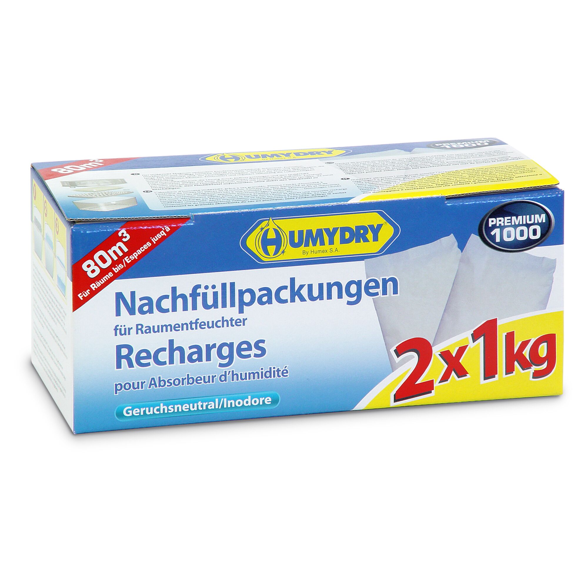 HUMYDRY Premium 1000 Nachfüllpackungen für Raumentfeuchter