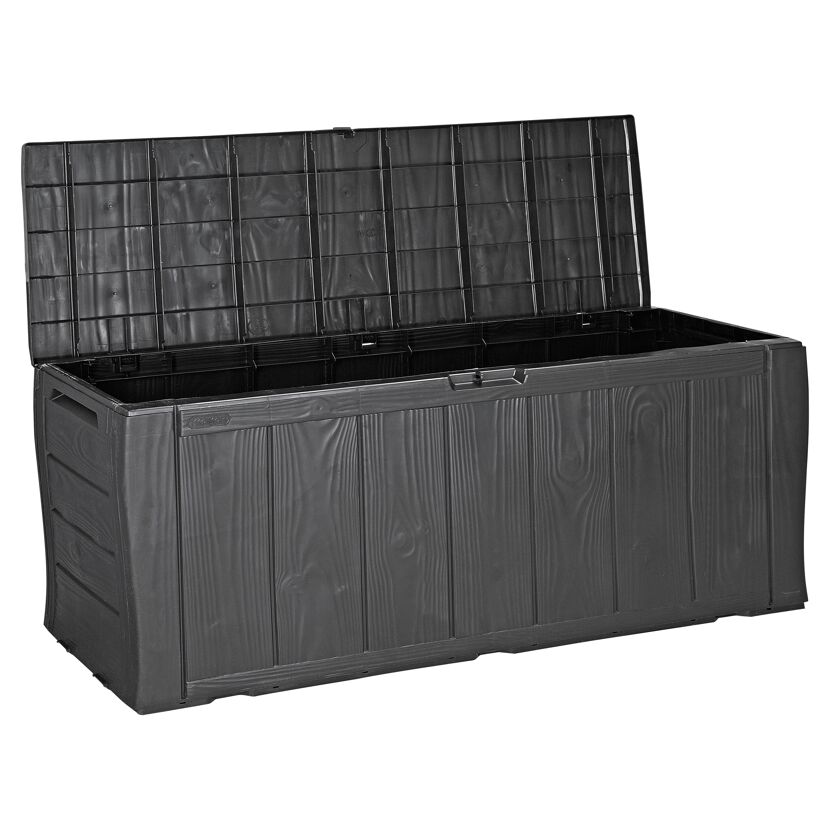 Schwarze Kissenbox Sherwood aus Kunststoff