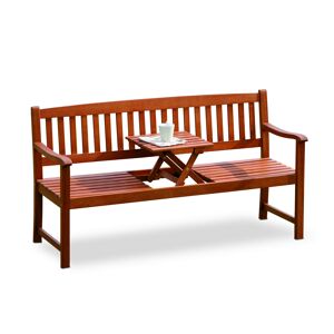 Gartenbank 'Florida' mit Tisch, 3-Sitzer, braun, 159 x 88 x 60 cm
