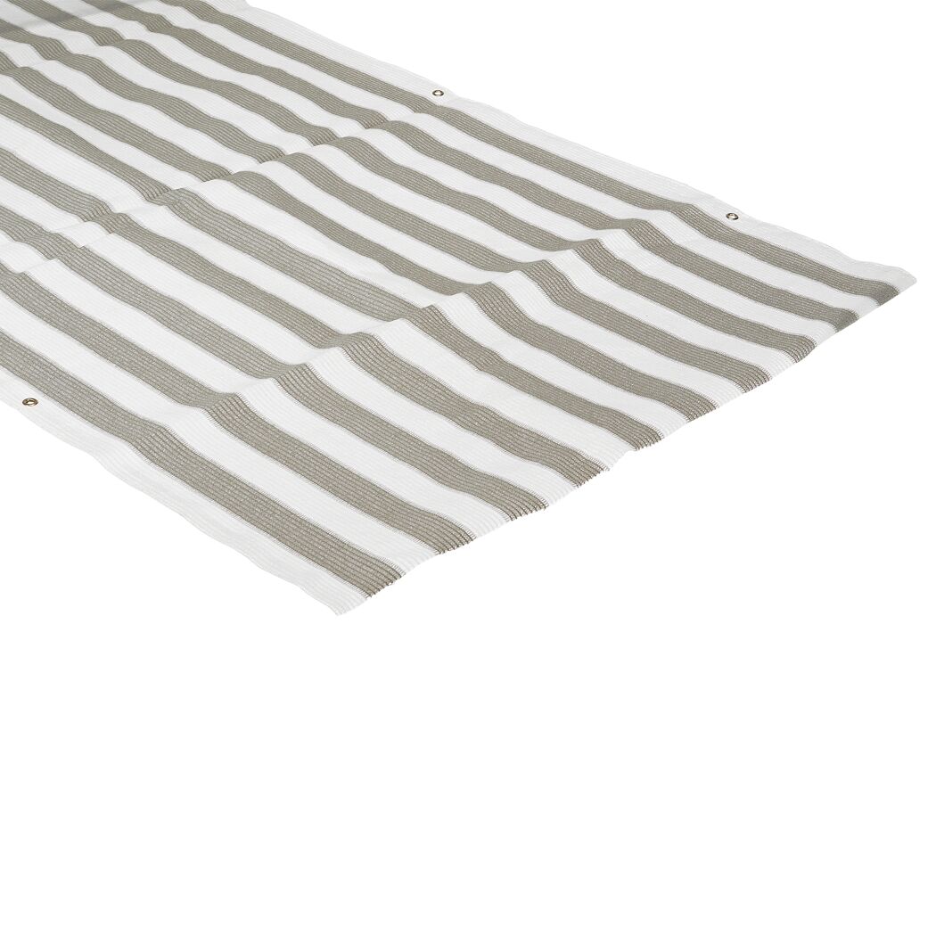 Grau-weißer Balkon-Sichtschutz aus Polyethylen