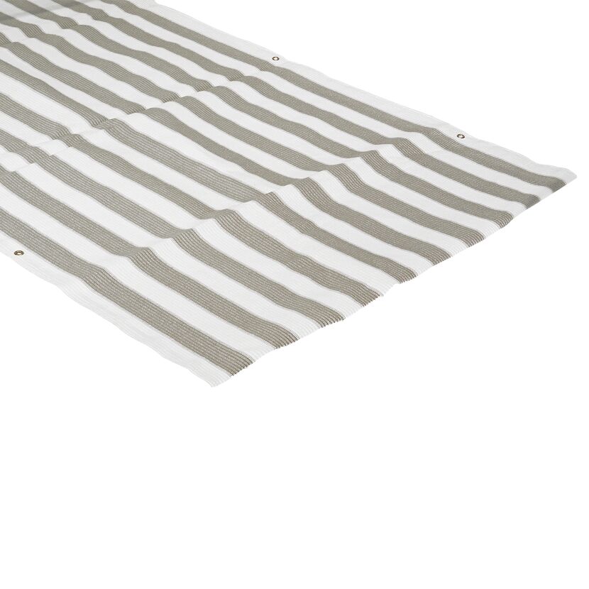 Grau-weißer Balkon-Sichtschutz aus Polyethylen