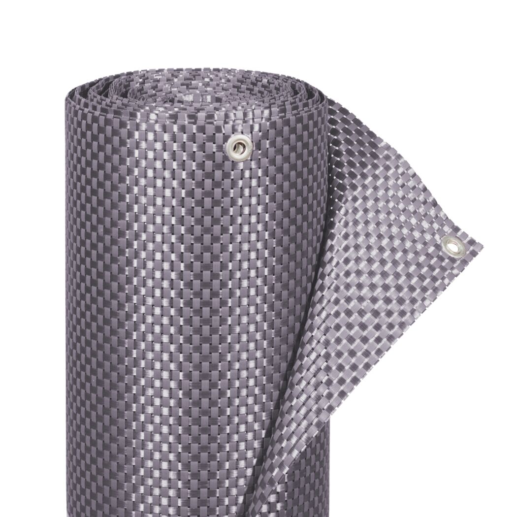 Rattan Kunststoffgeflecht 75 cm silber anthrazit