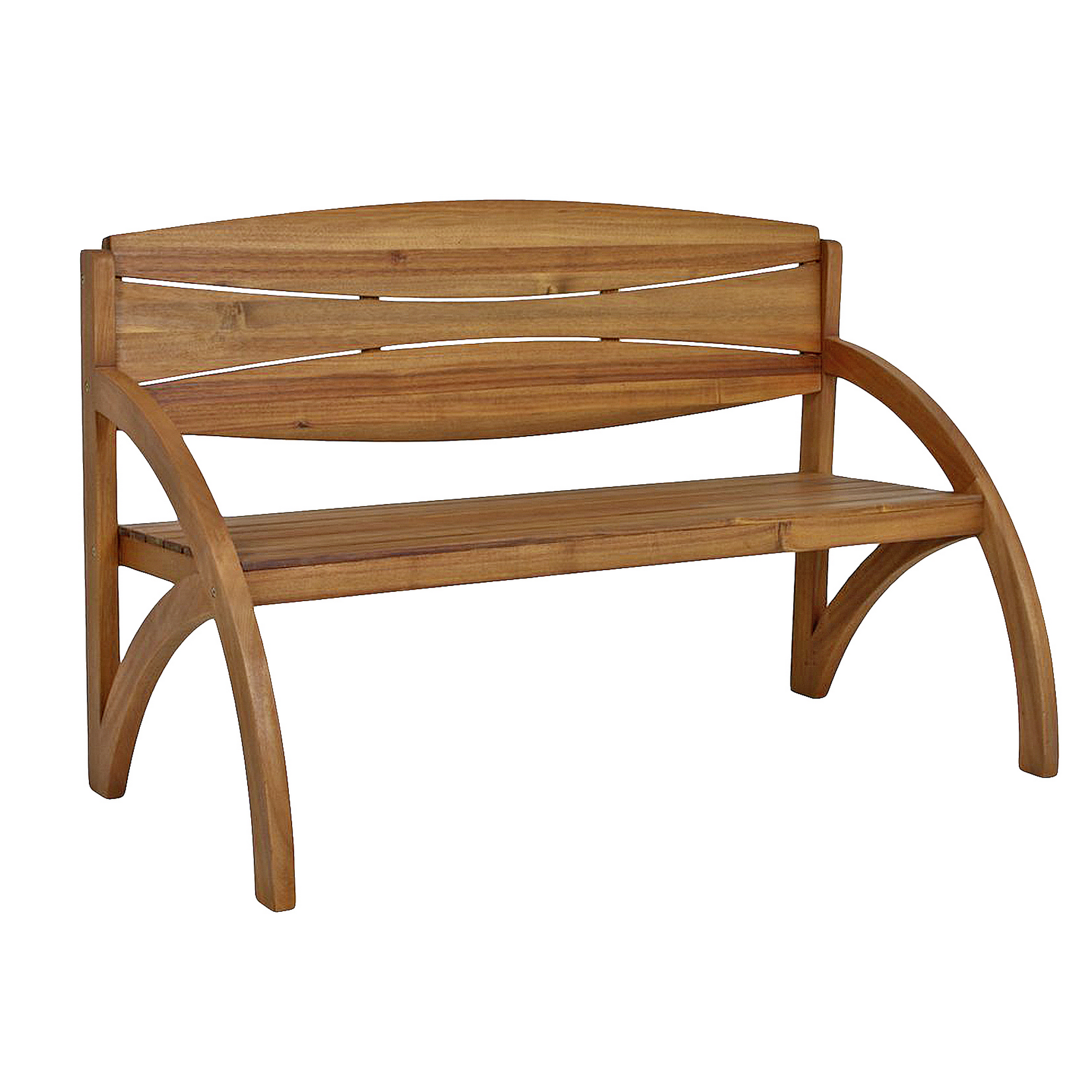 Gartenbank 'Ronja' 3-Sitzer Akazienholz braun 140 x 90 x 66 cm