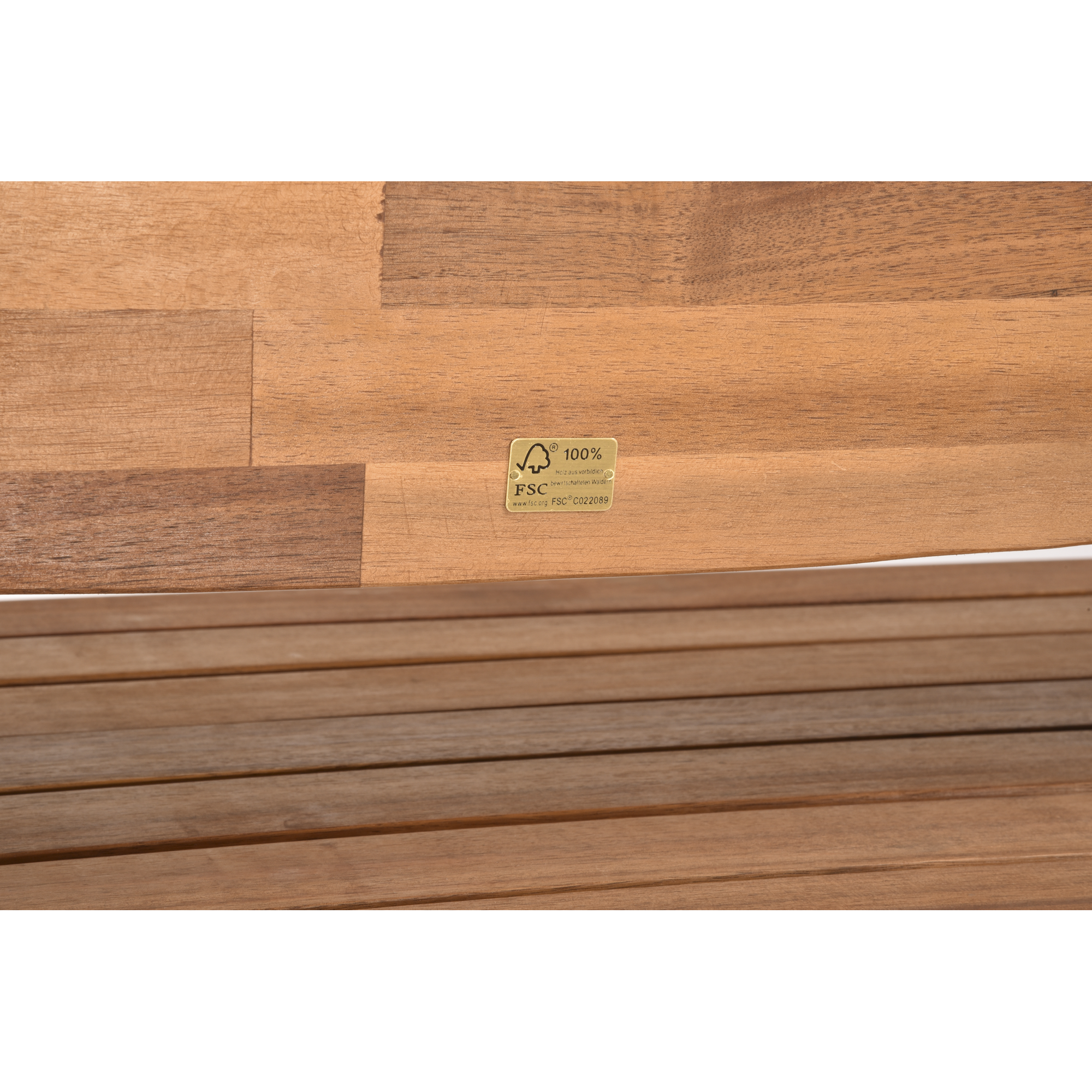 Gartenbank 'Ronja' 3-Sitzer Akazienholz braun 140 x 90 x 66 cm