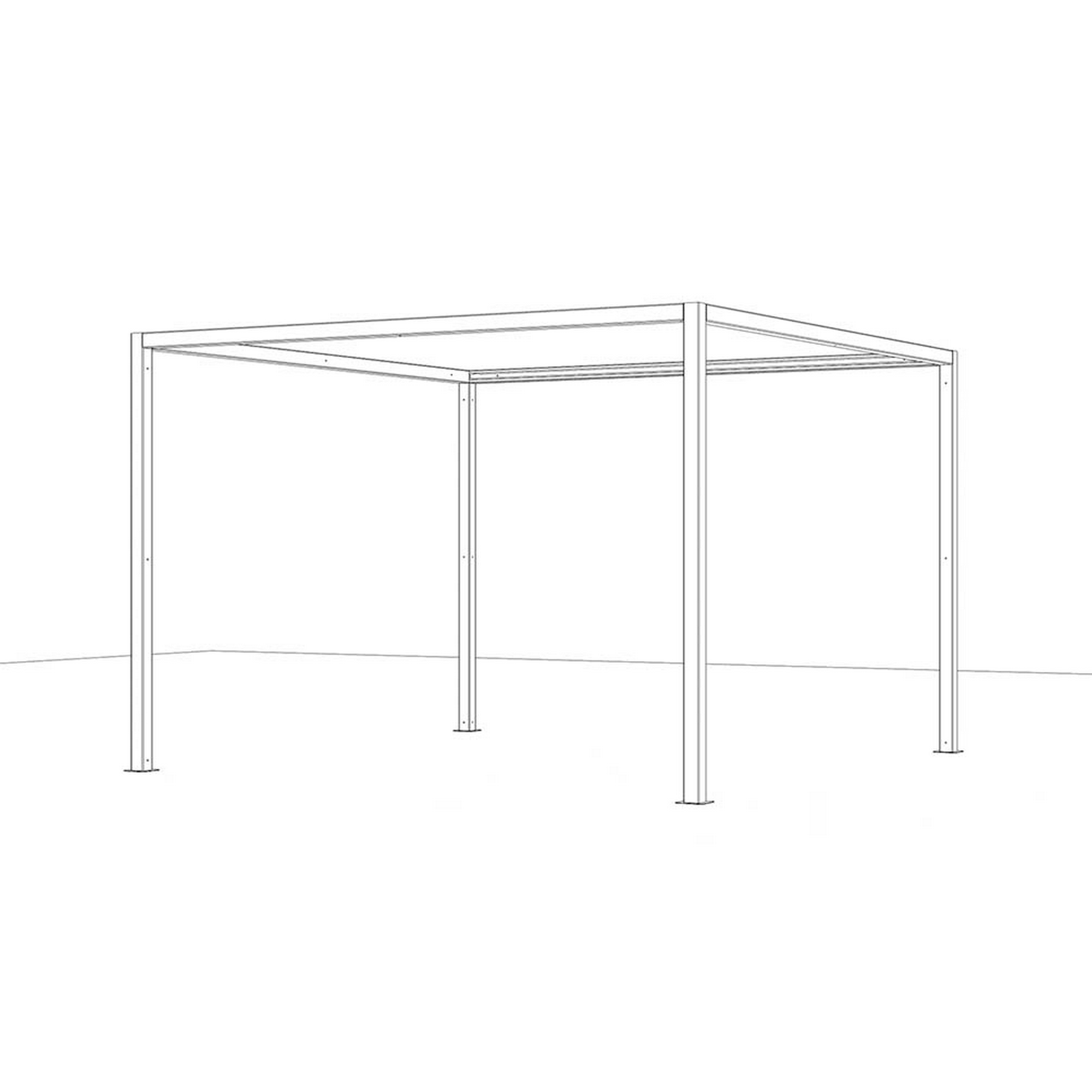 Pergola 'Libera' anthrazit 315 x 217 cm ohne Dachbezug