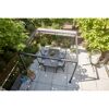 Gartenmöbel unter Pergola mit Sonnenschutz