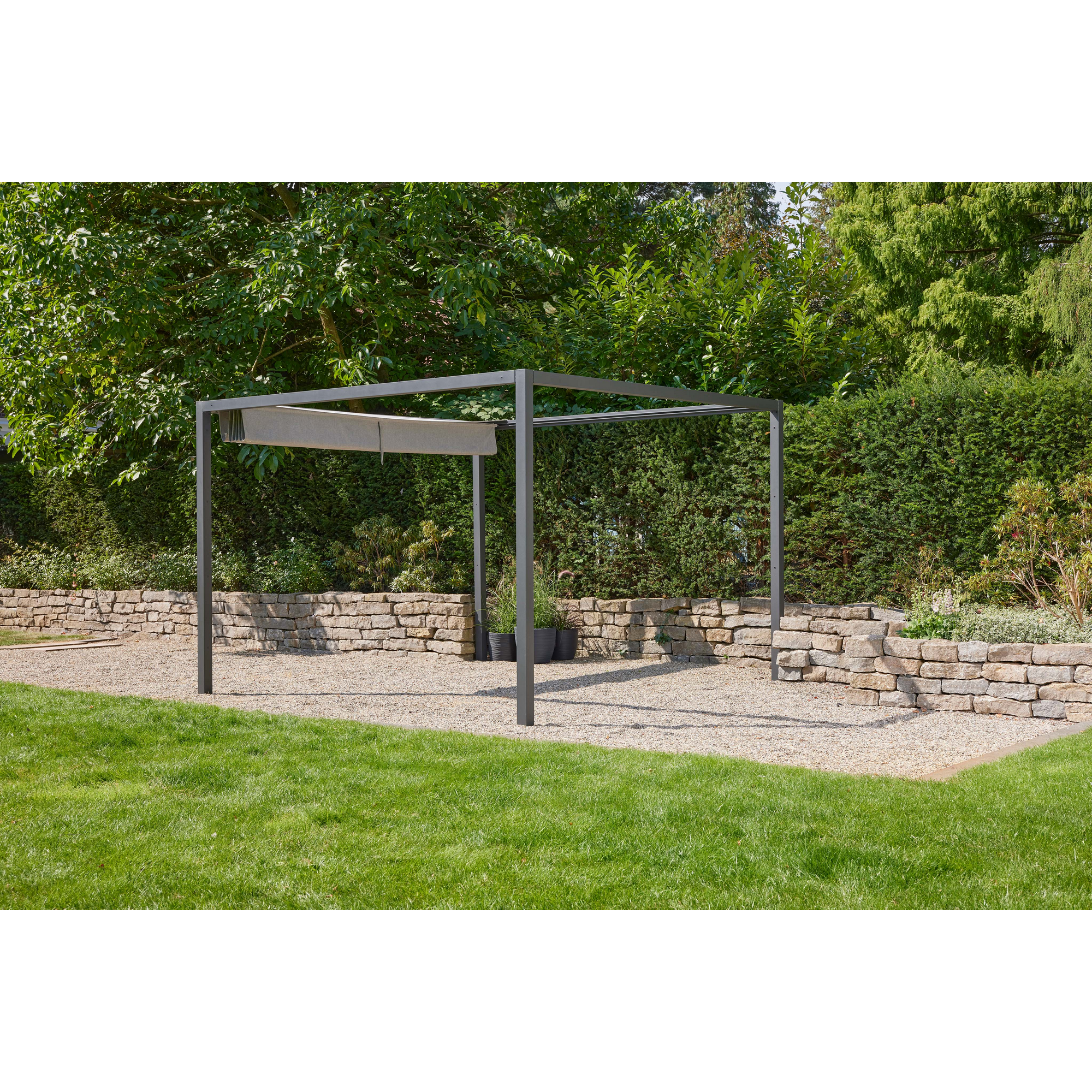 Pergola 'Libera' anthrazit 315 x 217 cm ohne Dachbezug