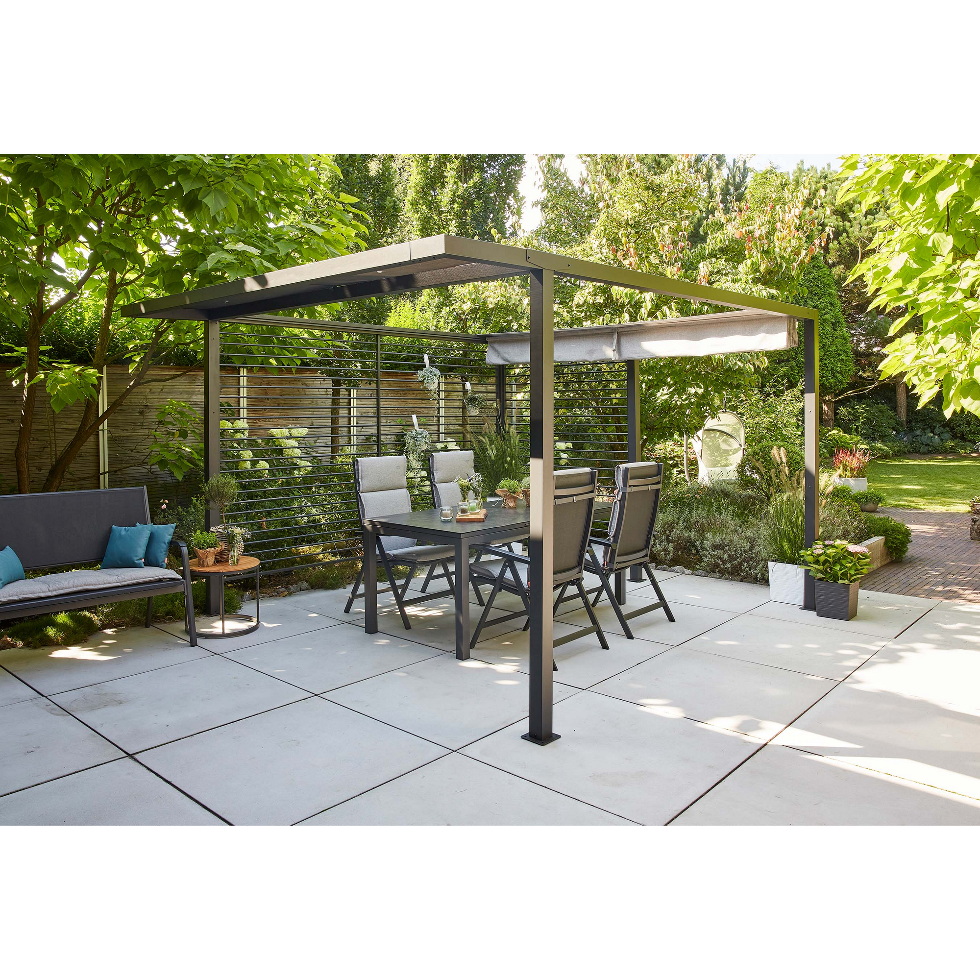 Pergola 'Libera' anthrazit 315 x 217 cm ohne Dachbezug