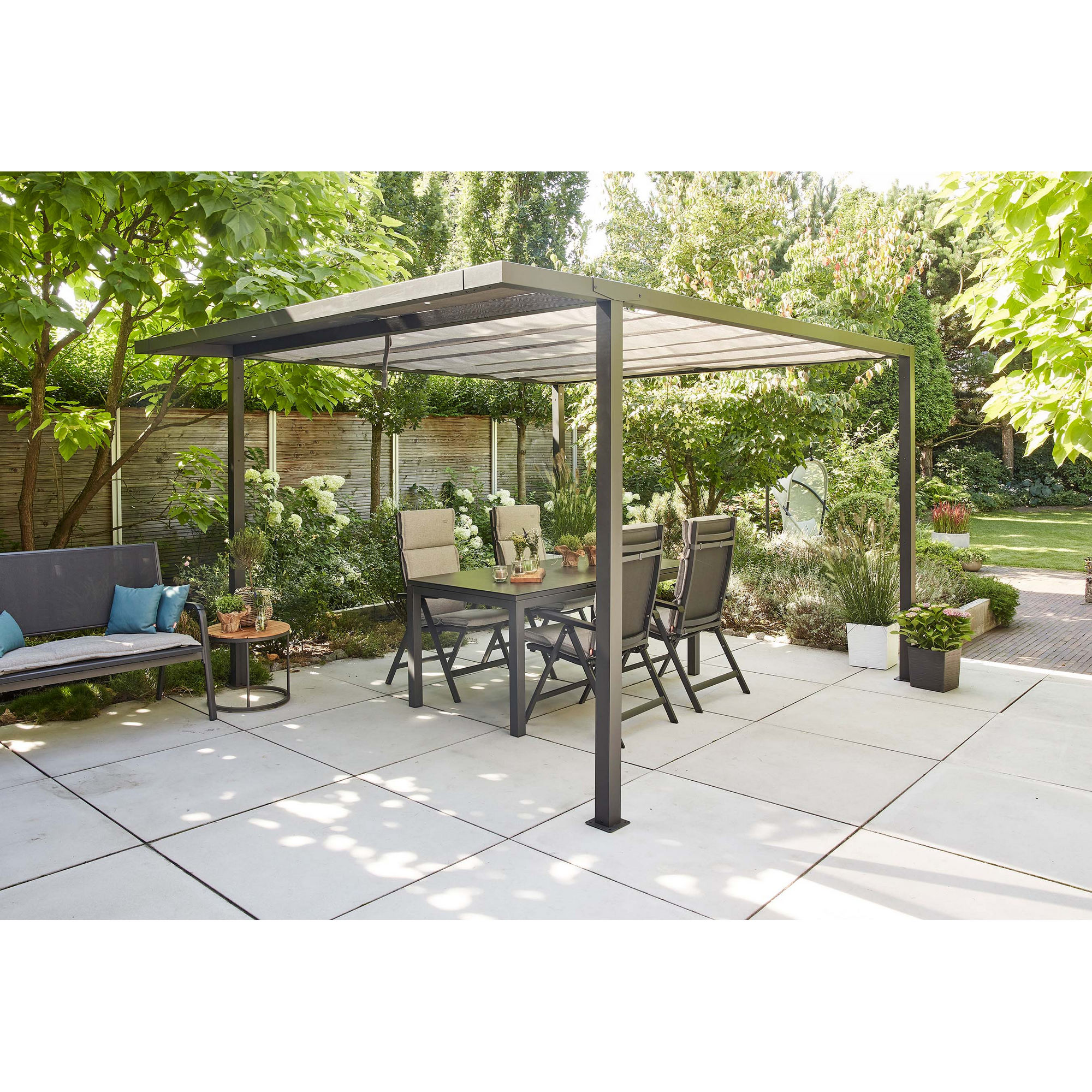 Pergola 'Libera' anthrazit 315 x 217 cm ohne Dachbezug