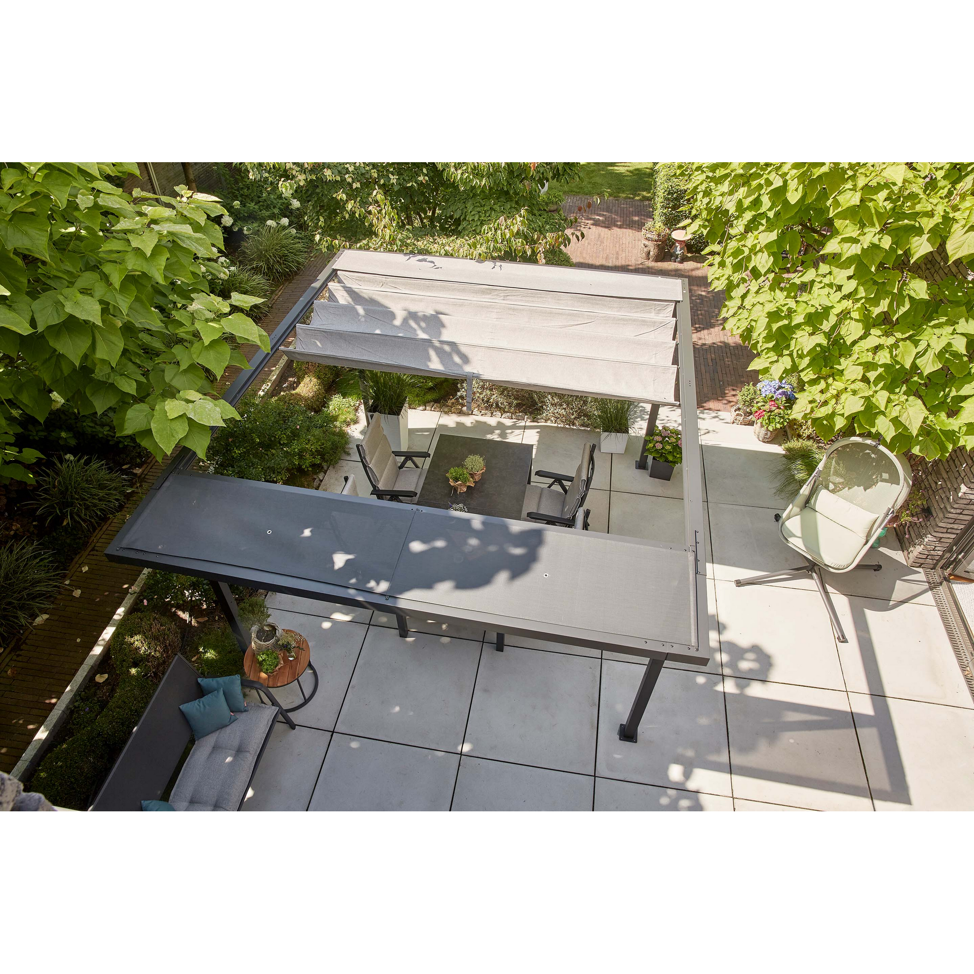 Pergola 'Libera' anthrazit 315 x 217 cm ohne Dachbezug