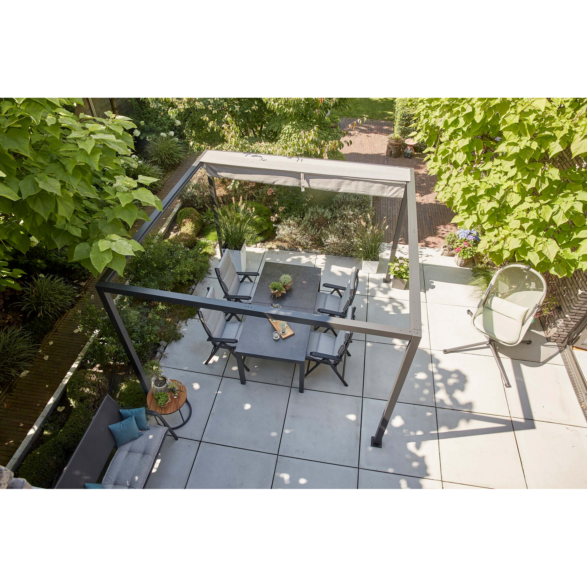 Pergola 'Libera' anthrazit 315 x 217 cm ohne Dachbezug