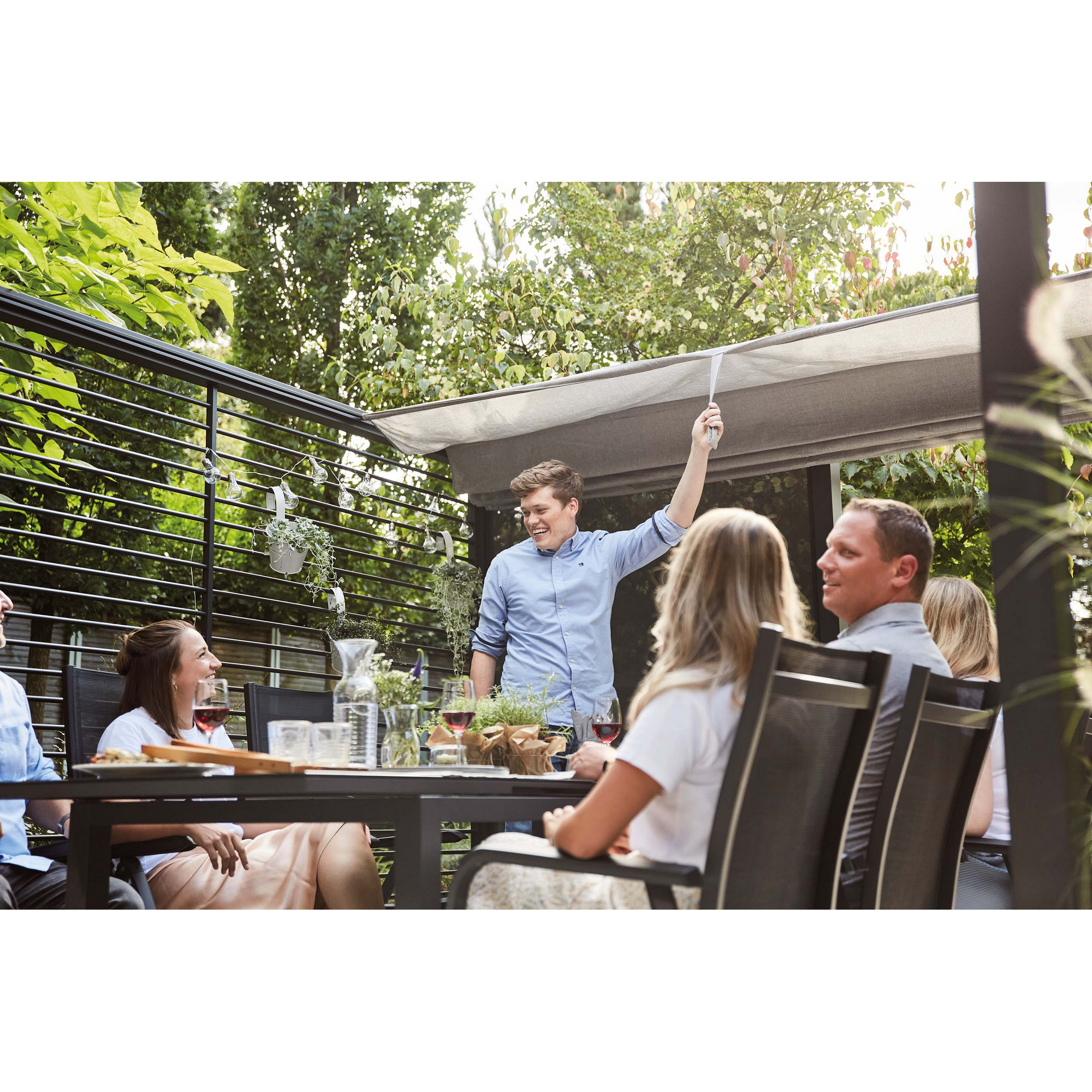 Pergola 'Libera' anthrazit 315 x 217 cm ohne Dachbezug