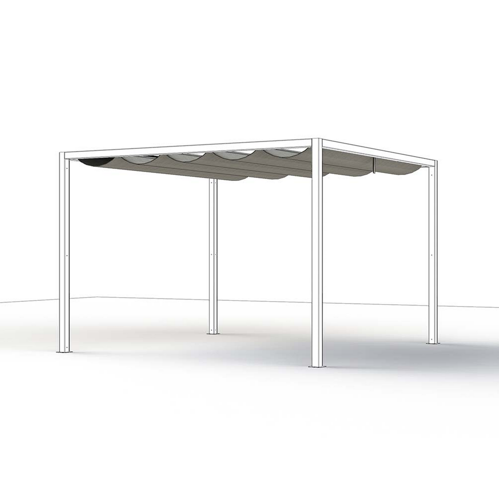 Dachbezug 'Libera' anthrazit 300 x 300 cm