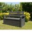 Gartenbank 'Foreverspring' 2-Sitzer Kunststoff anthrazit 132,5 x 89 x 58 cm