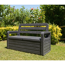 Gartenbank 'Foreverspring' mit Stauraum anthrazit 132,5 x 58 x 89 cm