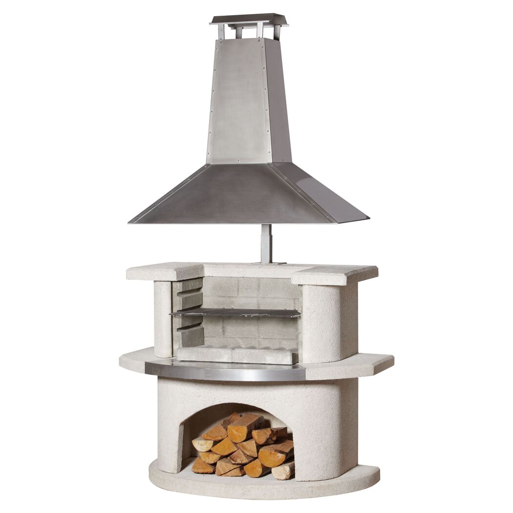 Grillkamin Venedig Beton Edelstahl