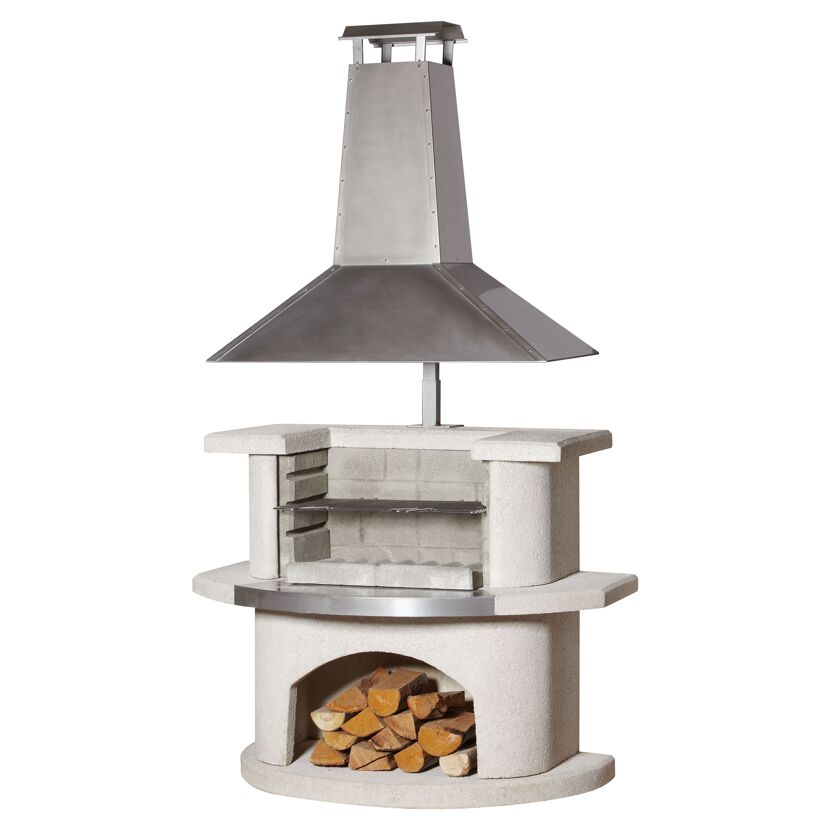 Grillkamin Venedig Beton Edelstahl